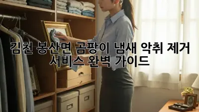 김천 봉산면 곰팡이 냄새? 악취 제거 서비스 완벽 가이드!